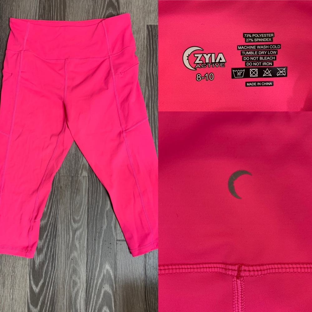 Zyia Active hot pink crop leggings